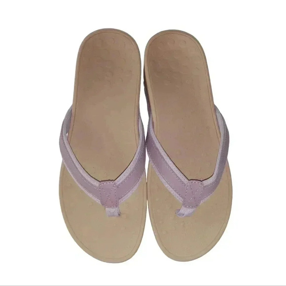 Vionic Women's 380 High Tide sz 9 Purple  Beige Flip Flop Sandals - Picture 5 of 15